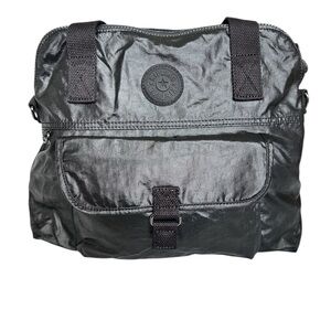 Kipling Gray/Black Metallic Shoulder Bag